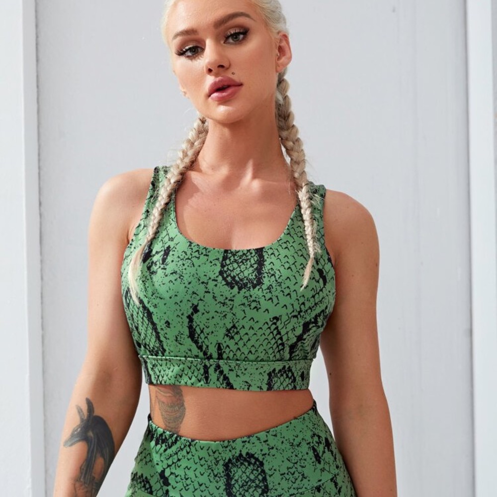 Snakeskin bra top NWT